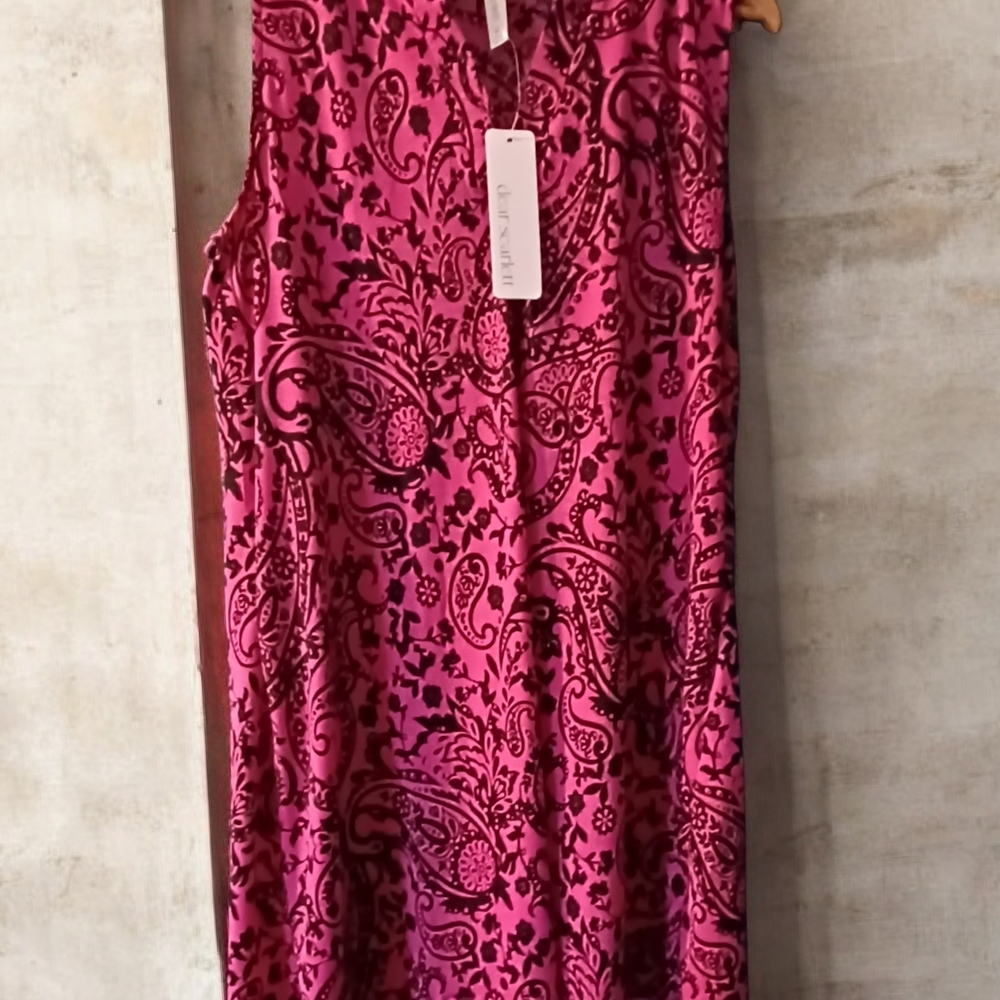 Elegant Paisley Mini Dress in Pink